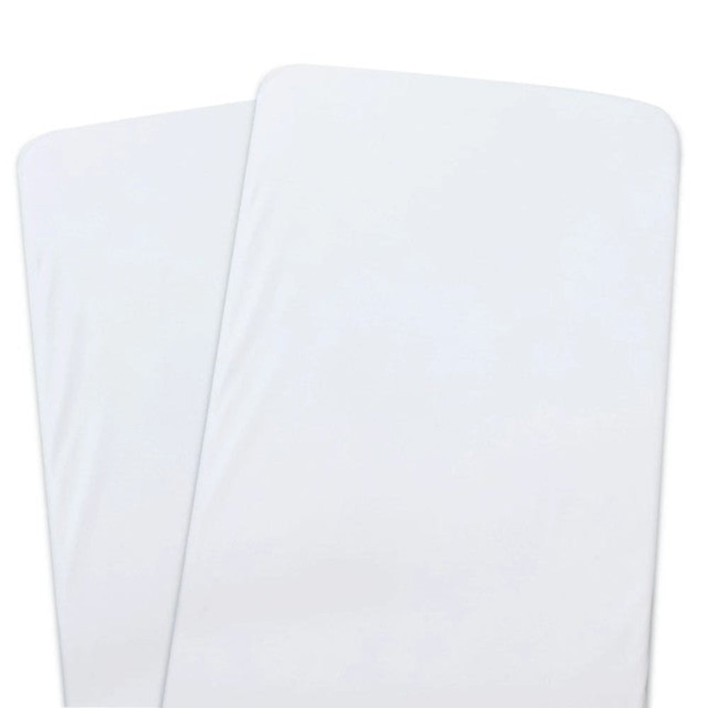 Bubba Blue White Bamboo Jersey Bedside Sleeper Sheet - 2 pk
