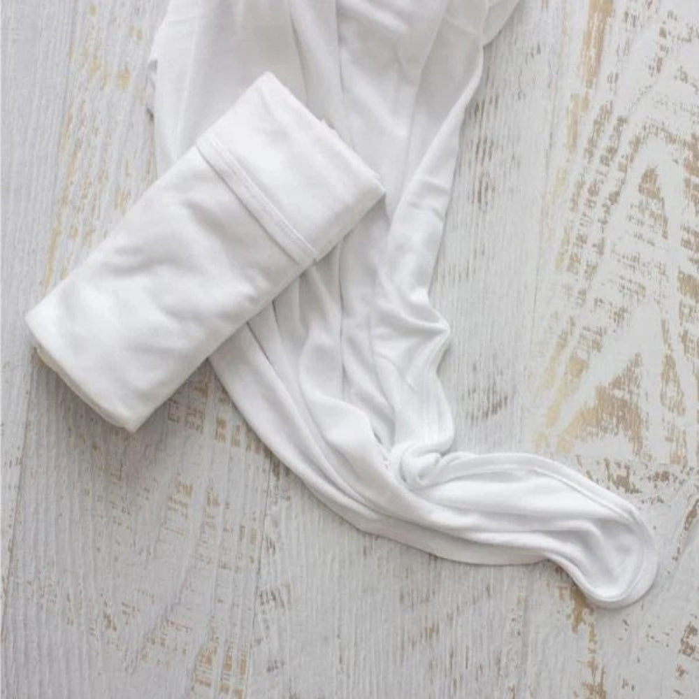 Bubba Blue White Bamboo 2 pk Stretch Jersey Wraps