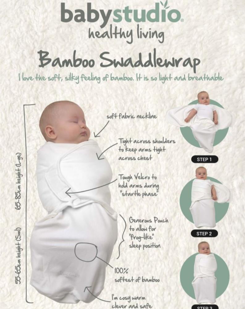 Baby Studio Bamboo Viscose Swaddlewrap - Navy