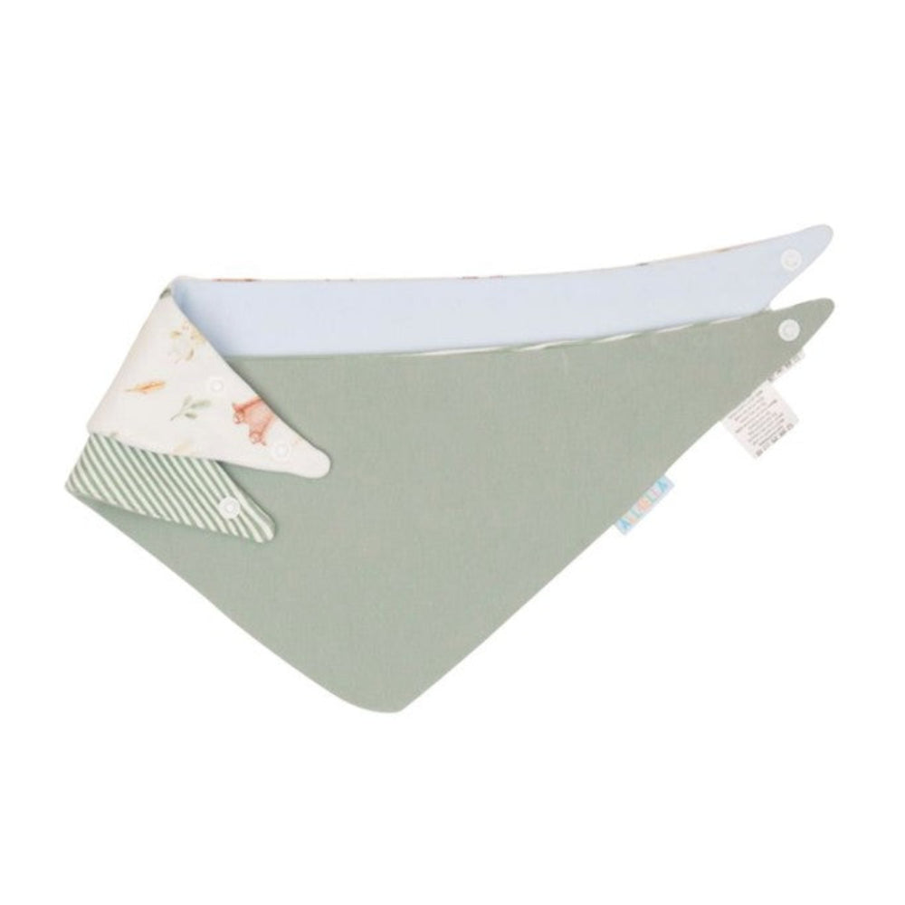 All4Ella Reversible Bandana Bibs - 2 pk - Forest Friends