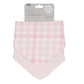 All4Ella Reversible Bandana Bibs - 2 pk - Gingham Pink