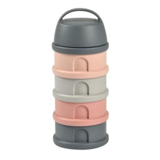 Beaba Formula & Snack Container - Mineral Grey/Pink
