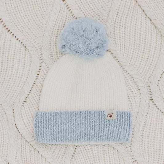 Confetti Kidz Knit Beanie - Soft Blue - 0-6 m