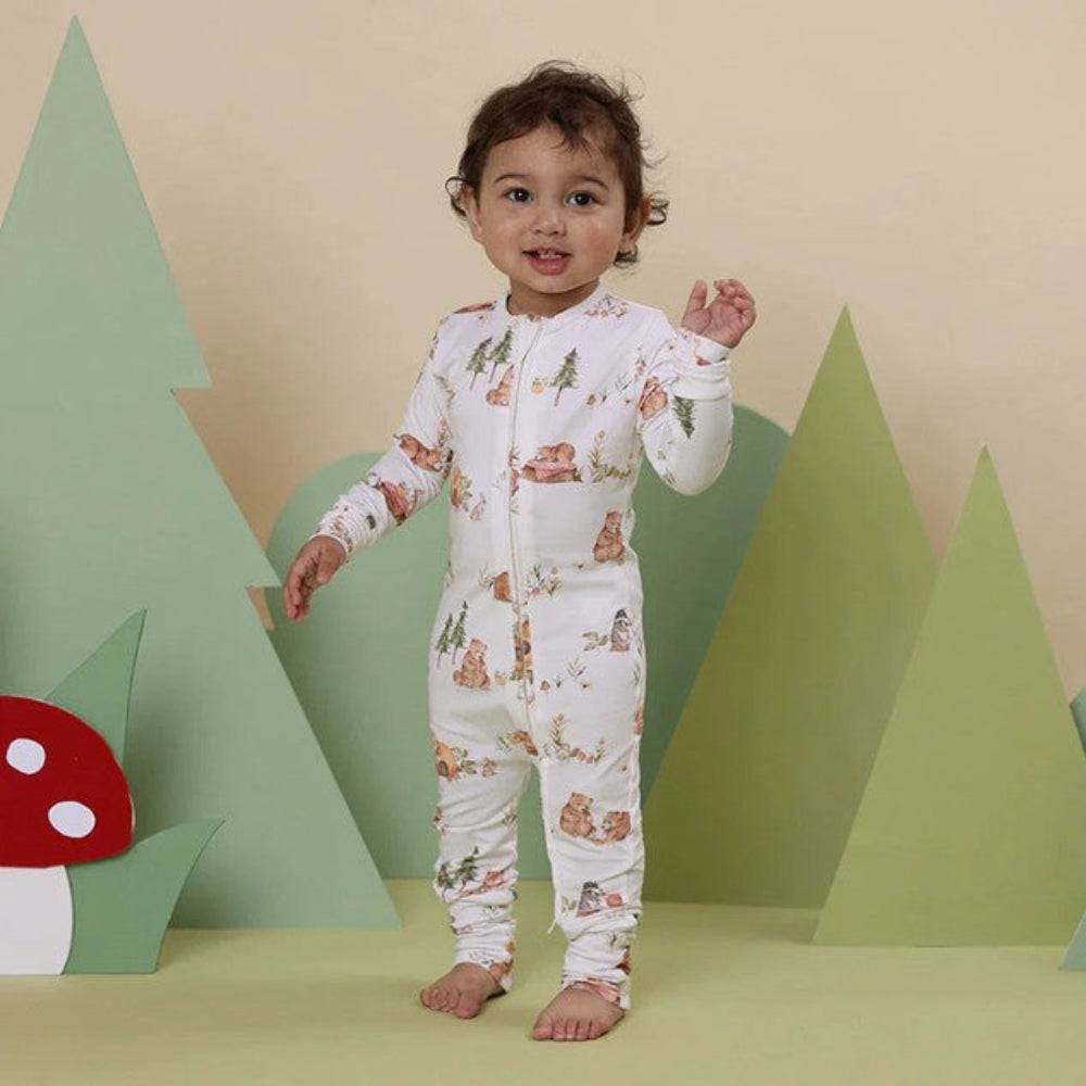 Snuggle Hunny Organic Snugglesuit Convertible Romper - Bears