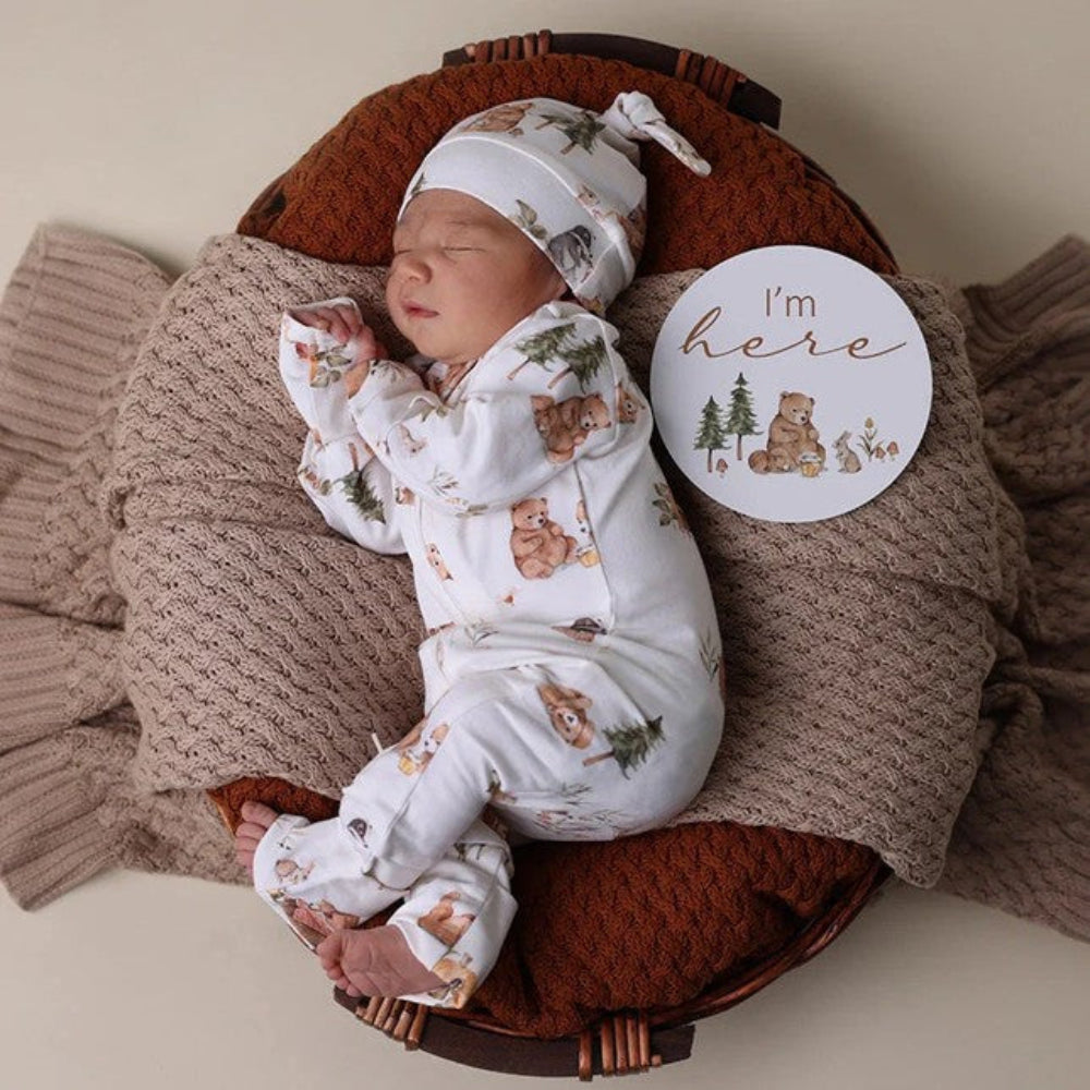 Snuggle Hunny Organic Snugglesuit Convertible Romper - Bears