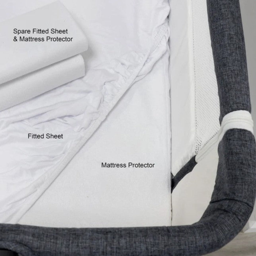 Bubba Blue White Bamboo Jersey Bedside Sleeper Combo