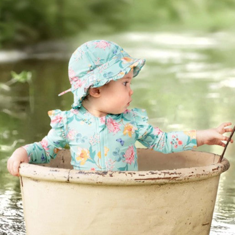 Toshi Swim Bell Hat Ripple - Waratah Mint