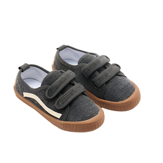 Walnut Ben Canvas - Charcoal Denim
