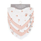 Little Bamboo Muslin Bib 5 pk - Dusty Rose