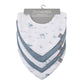 Little Bamboo Muslin Bib 5 pk - Retro Blue