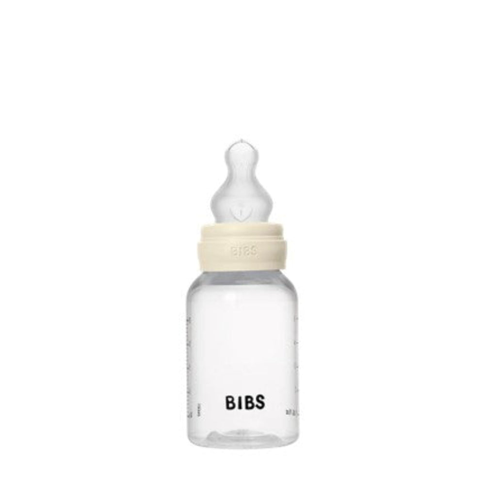 Bibs BPA Free Bottle 150ml Slow Flow - Silicone Teat - Ivory
