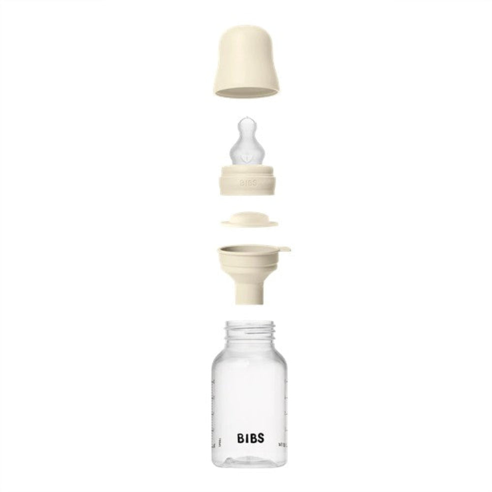 Bibs BPA Free Bottle 150ml Slow Flow - Silicone Teat - Ivory