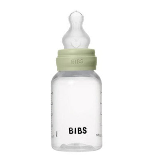 Bibs BPA Free Bottle 150ml Slow Flow - Silicone Teat - Sage