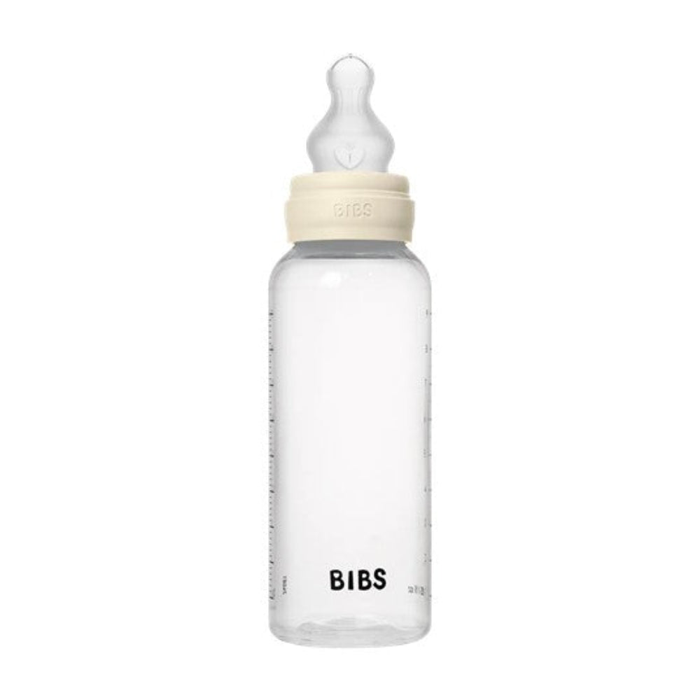 Bibs BPA Free Bottle 270ml Medium Flow - Silicone Teat - Ivory