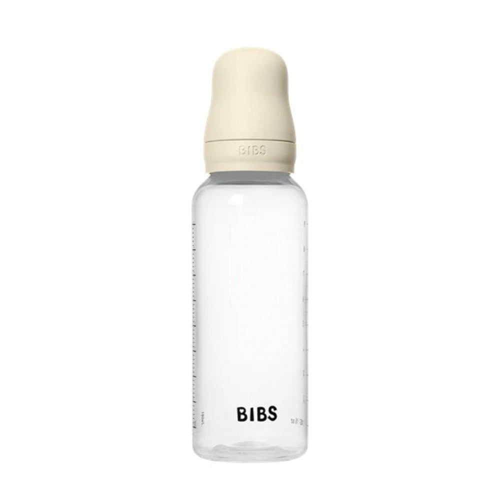 Bibs BPA Free Bottle 270ml Medium Flow - Silicone Teat - Ivory