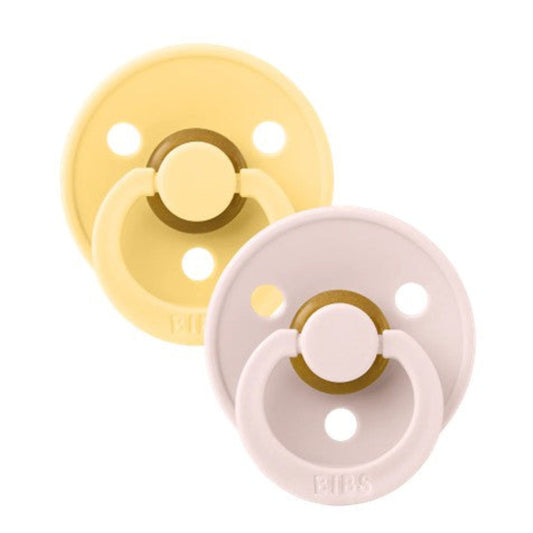 Bibs Soothers 2 pk Pale Butter/Petal