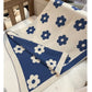 Thread the Word Flower Knitted Bassinet Blanket - Eggshell-Seamist