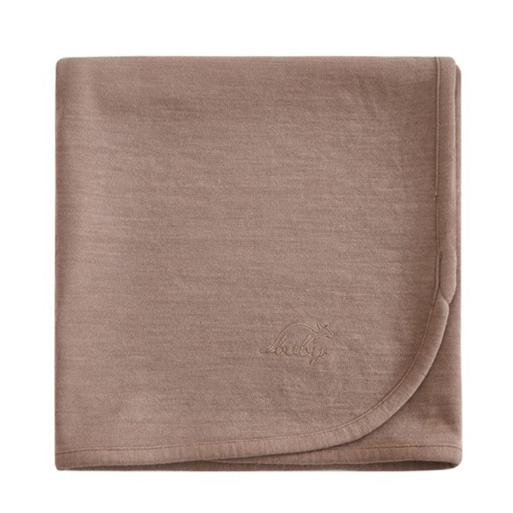 Merino Baby Premium Wool Blanket - Brown Marle