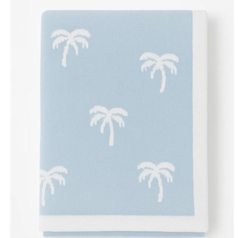 Confetti Kidz Reversible Knit Blanket - Ocean Palms