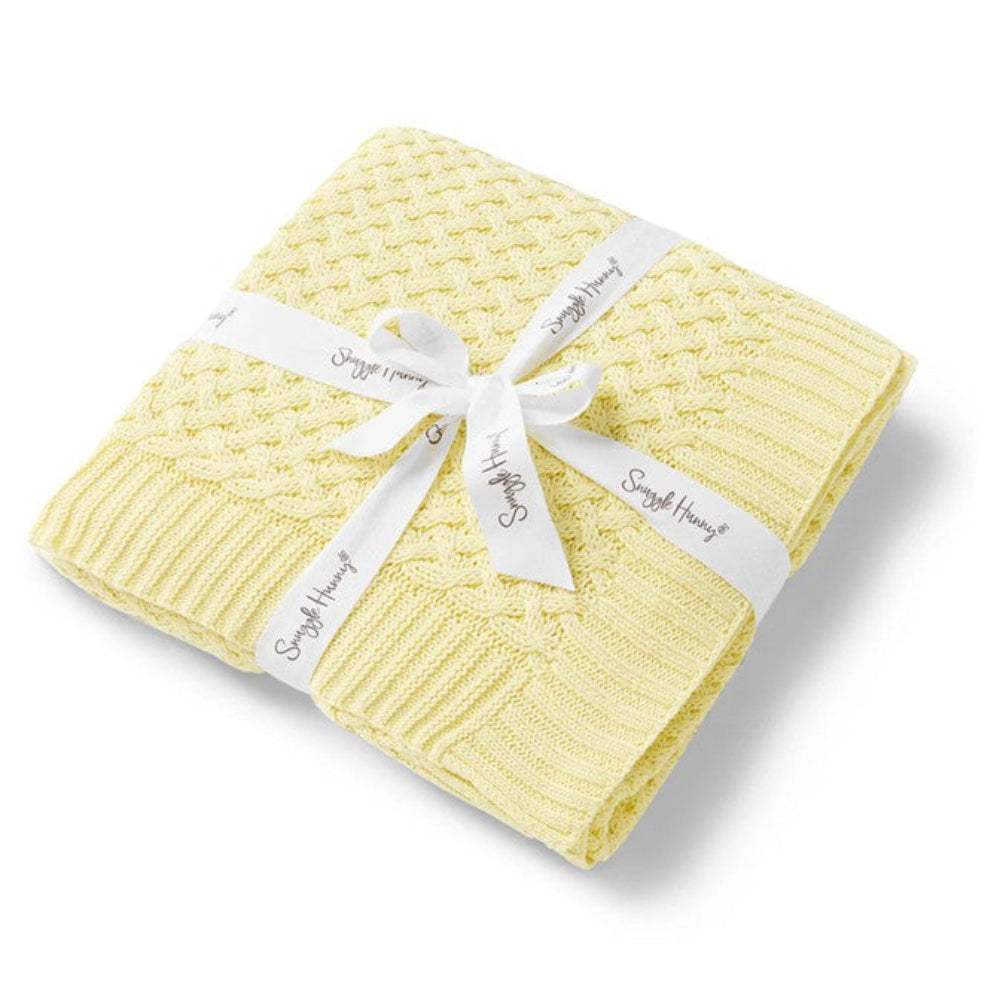 Snuggle Hunny Diamond Knit Baby Blanket - Sunlight