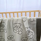 Thread the Word Teddy Bear Knitted Bassinet Blanket - Eggshell-Beige