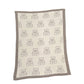 Thread the Word Teddy Bear Knitted Bassinet Blanket - Eggshell-Beige