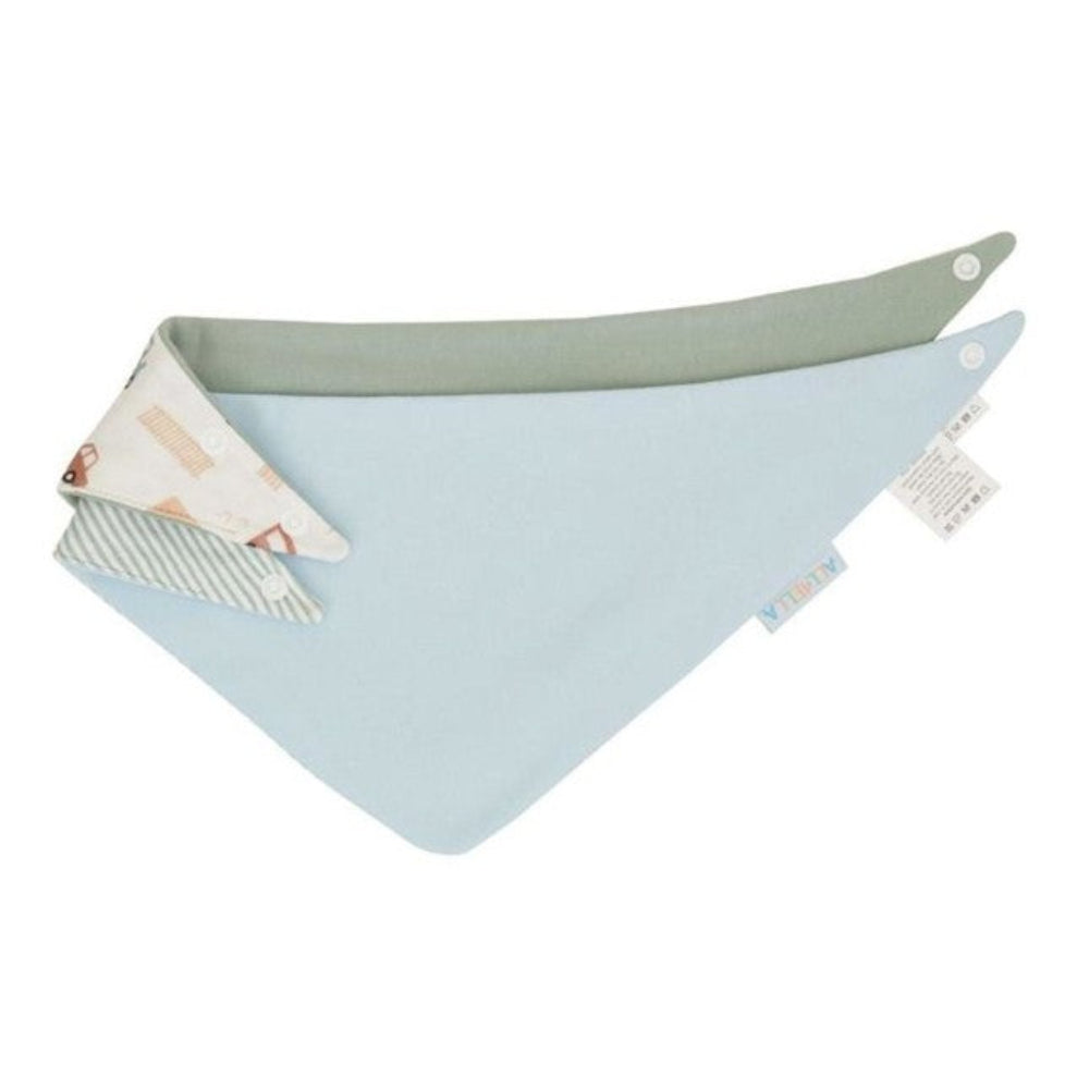 All4Ella Reversible Bandana Bibs - 2 pk - Blue Trucks