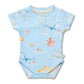 Snuggle Hunny Organic Short Sleeve Bodysuit - Blue Little Sub