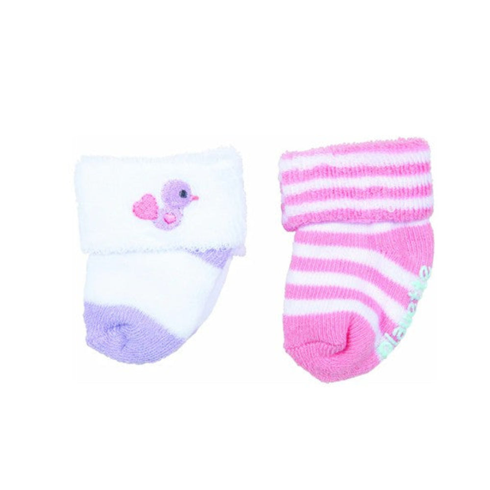 Playette Fashion Bootie Socks 0-3 mths Girls 2 pk