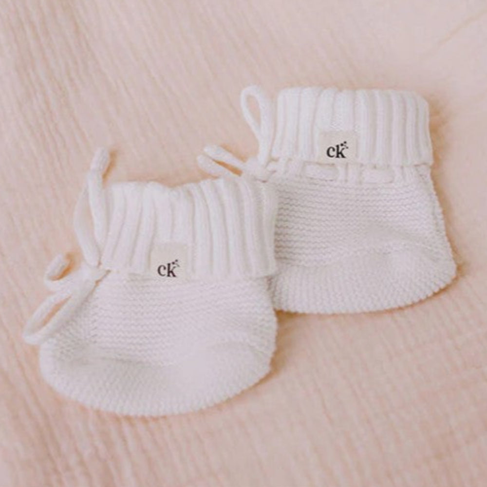 Confetti Kidz Knit Booties - Snow