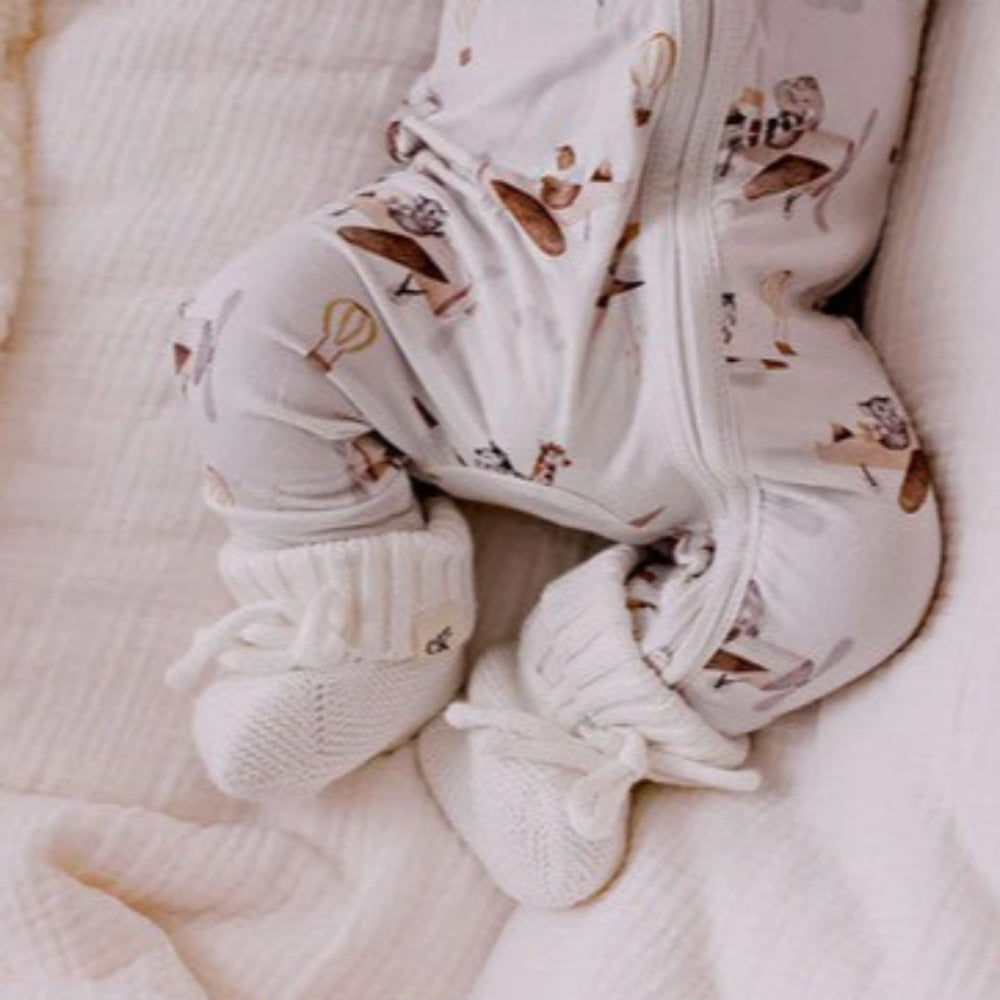 Confetti Kidz Knit Booties - Snow