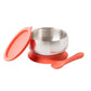 Lion + Lady Stainless Steel Feeding Bowl with Suction Base - Fuschia Pink