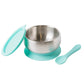 Lion + Lady Stainless Steel Feeding Bowl with Suction Base - Mint
