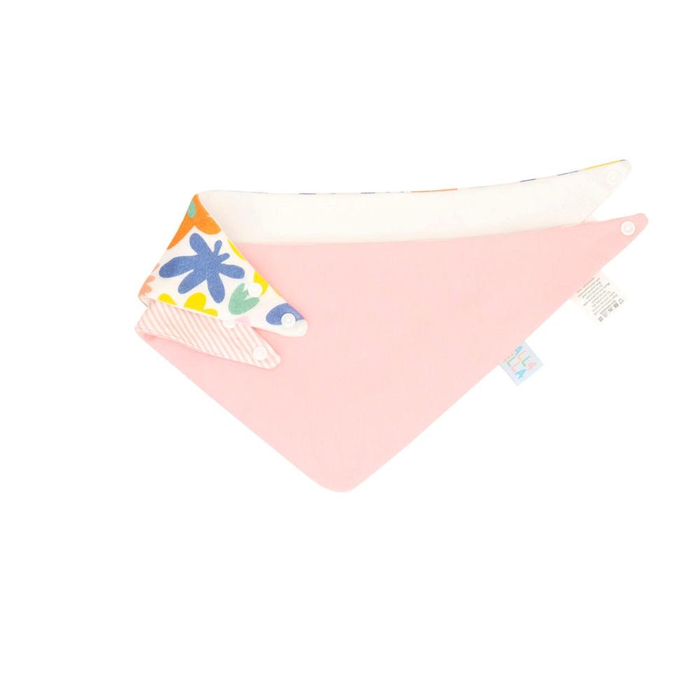 All4Ella Reversible Bandana Bibs - 2 pk - Bright Floral