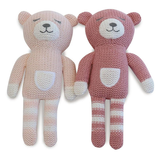 Bubba Blue Knit Rattles Dusty Berry/Rose 2 pk