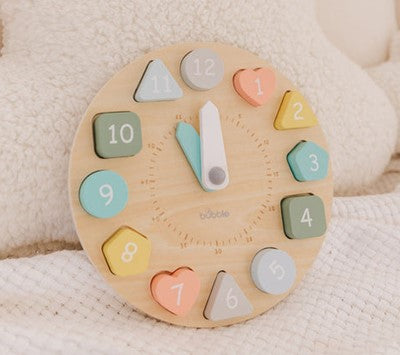 Bubble Wooden Learning Clock