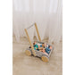 Bubble Wooden Baby Push Cart/Walker with Blocks
