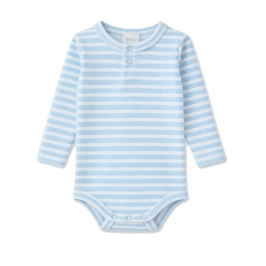 Milky Clothing Long Sleeve Bubbysuit - Mist Stripe