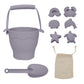 Playground Silicone 8pc Bucket & Spade Set