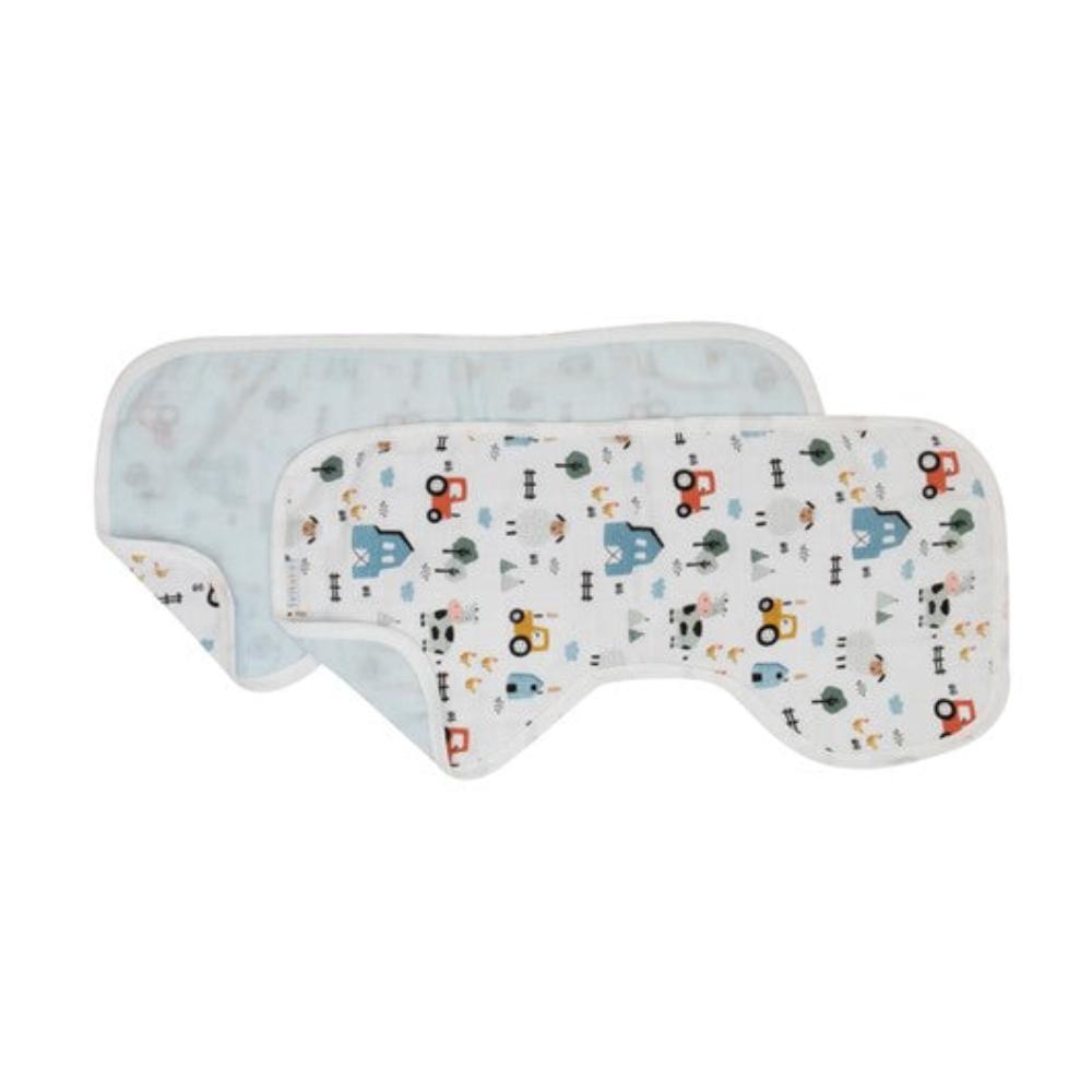 All4Ella Muslin Burp Cloth 2 pk - Barnyard