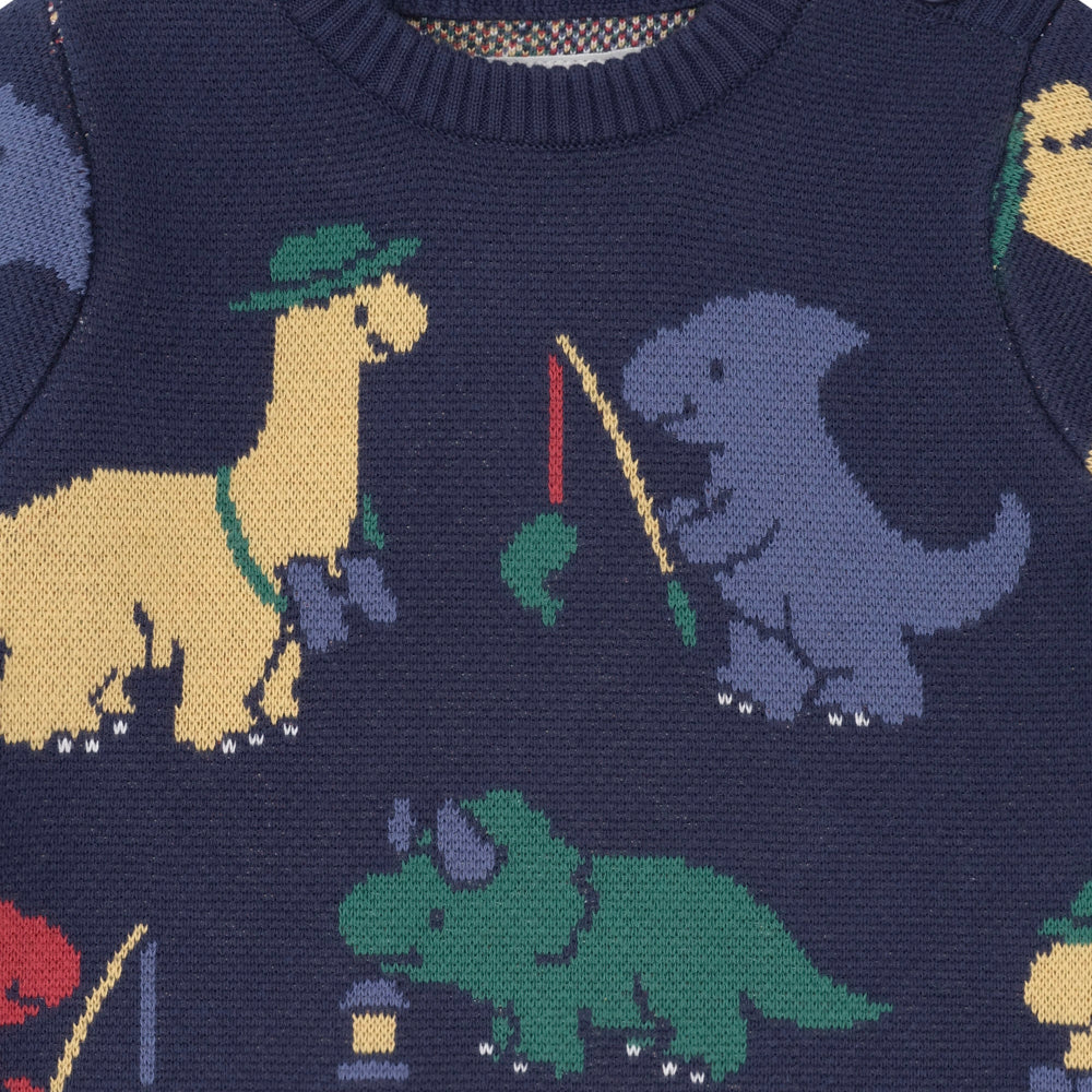 Huxbaby Camping Dino Knit Pullover