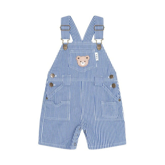 Huxbaby Cobalt Stripe Carpenter Shortall