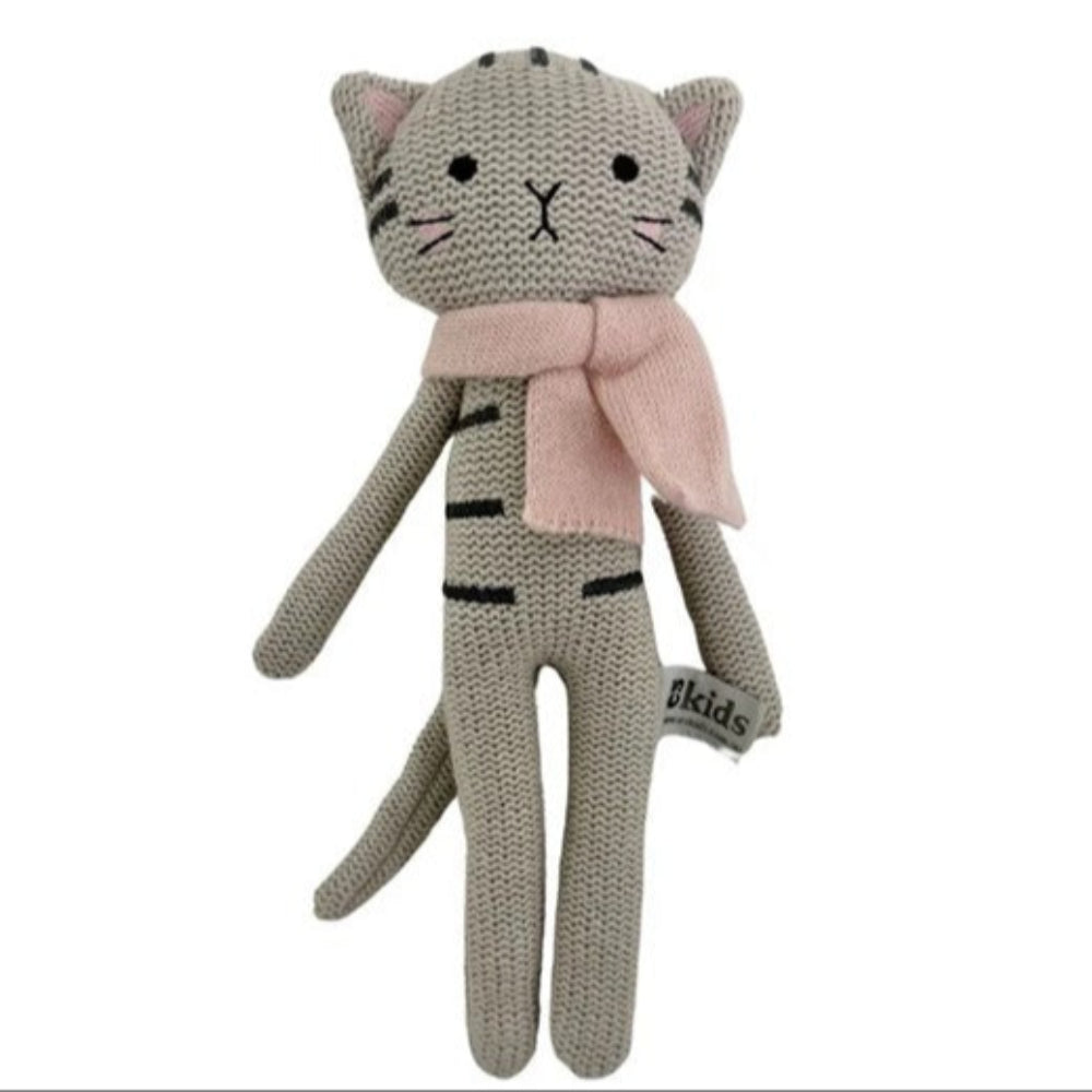 ES Kids Knitted Cat Rattle 25 cm