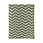 Living Textiles Chenille Pram Blanket - Chevron Sage