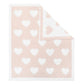Living Textiles Chenille Pram Blanket - Pink Hearts