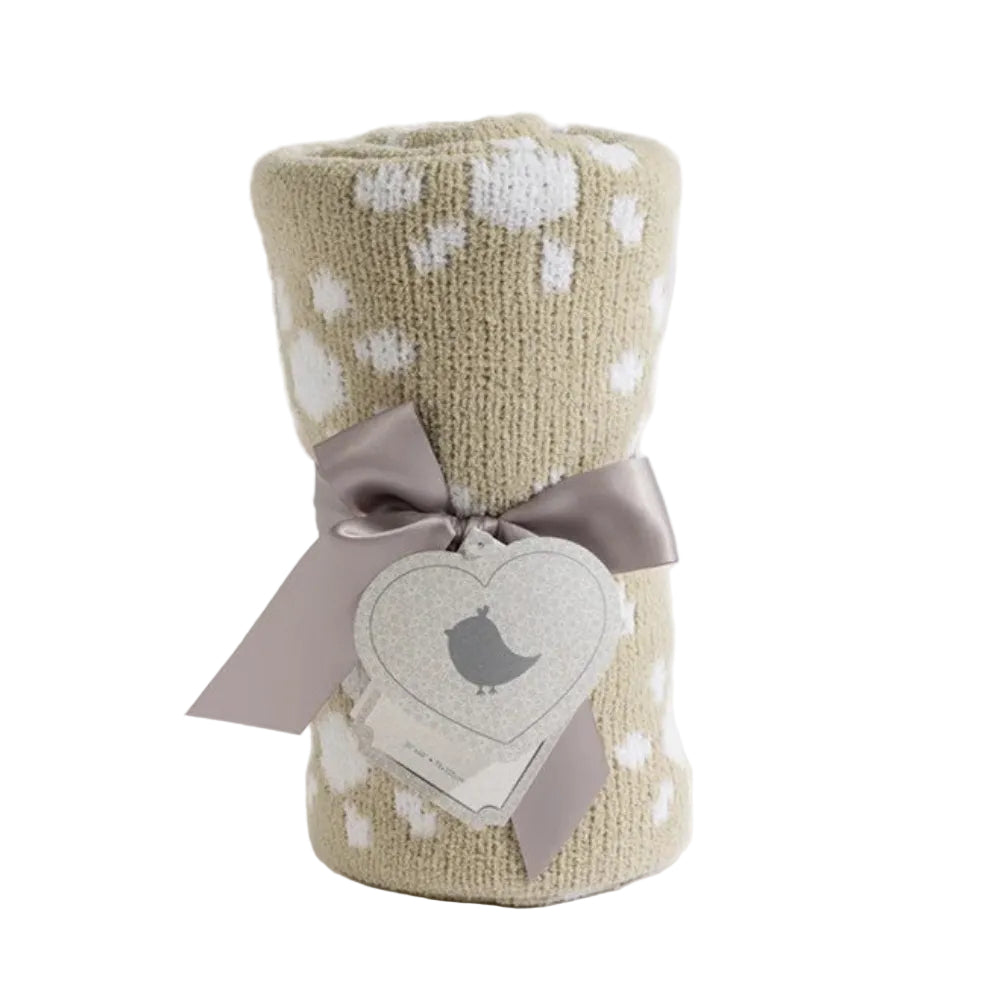 Living Textiles Chenille Pram Blanket - Sunflower Taupe