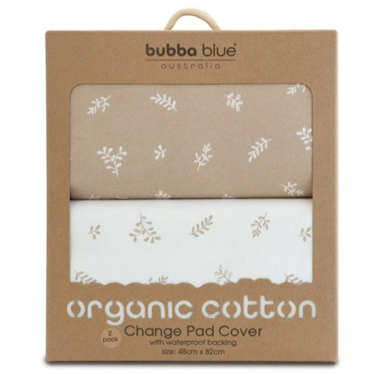 Bubba Blue Organic Cotton 2pk Change Pad Covers - Chestnut