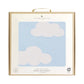 Living Textiles Knitted Pram Blanket - Cloud Whisper/Blue