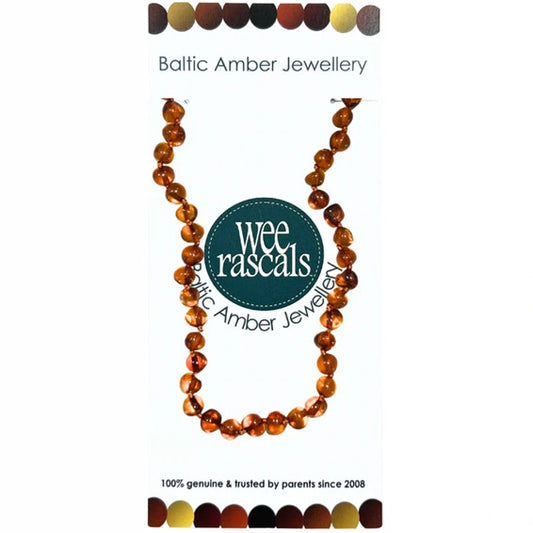 Wee Rascals Amber Infant Necklace 33cm Cognac