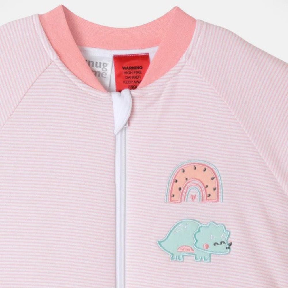 Snugtime Long Sleeve Sleeping Bag 3.0 Tog - Coral Pink Stripe